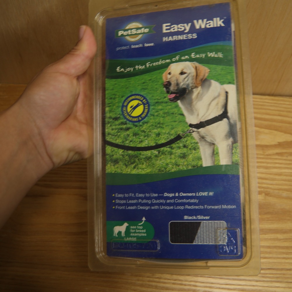 PetSafe Easy Walk Dog Harness No Pull Black Silver Large EWH-HC-L-BLK